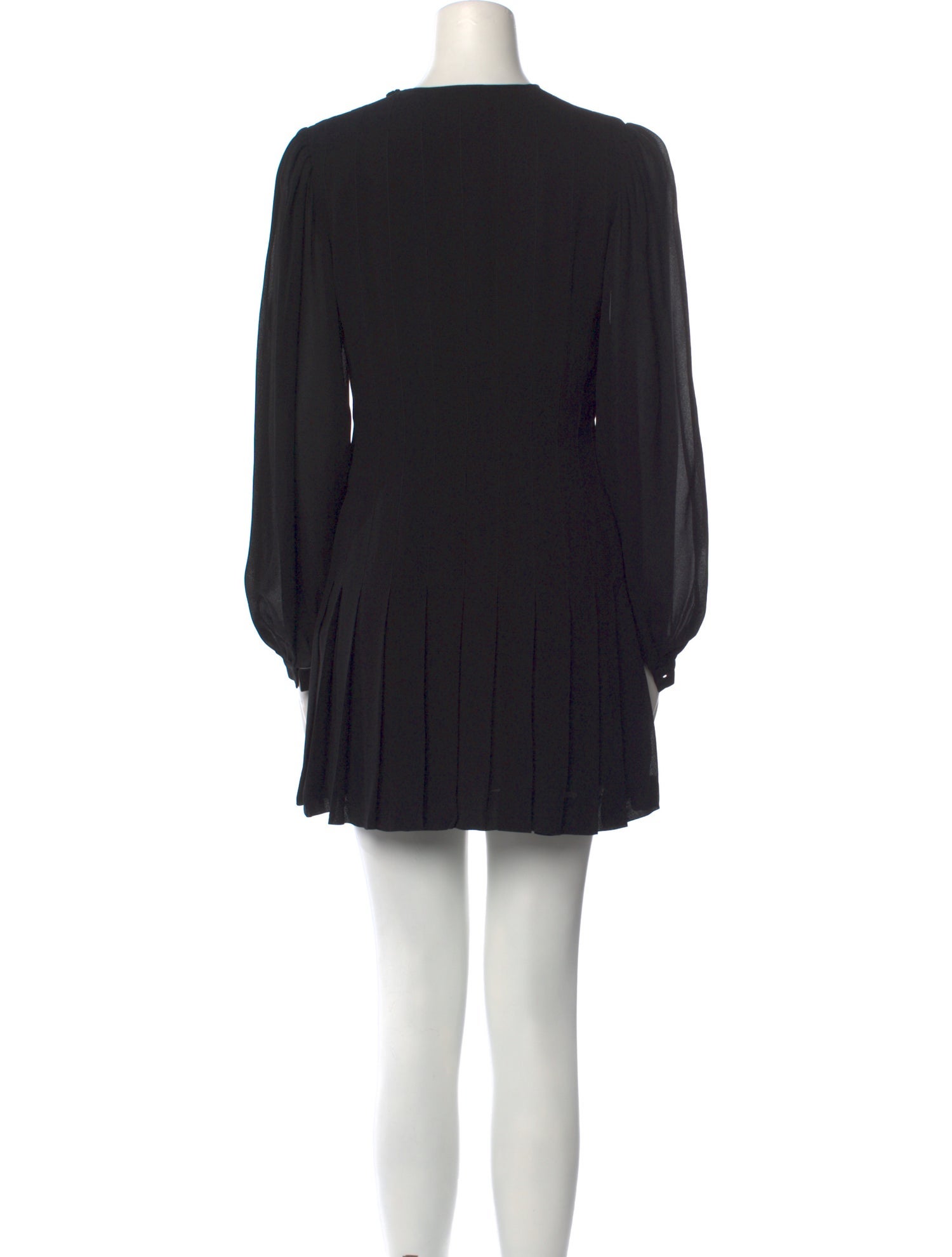 Saint Laurent Crew Neck Mini Dress